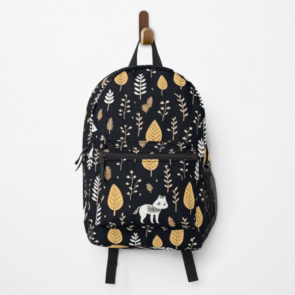 Item preview, Foxy Friends, black yellow leaf pattern designed and sold by thegamerhero.