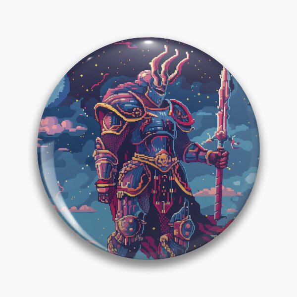Item preview, Space Paladin Cosmic Pixel Knight 8-Bit Fantasy designed and sold by Kaos-Bit.