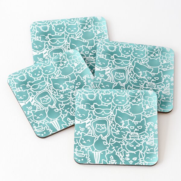 Item preview, LIGHT BLUE CAT DOODLE designed and sold by ulricateodoro.