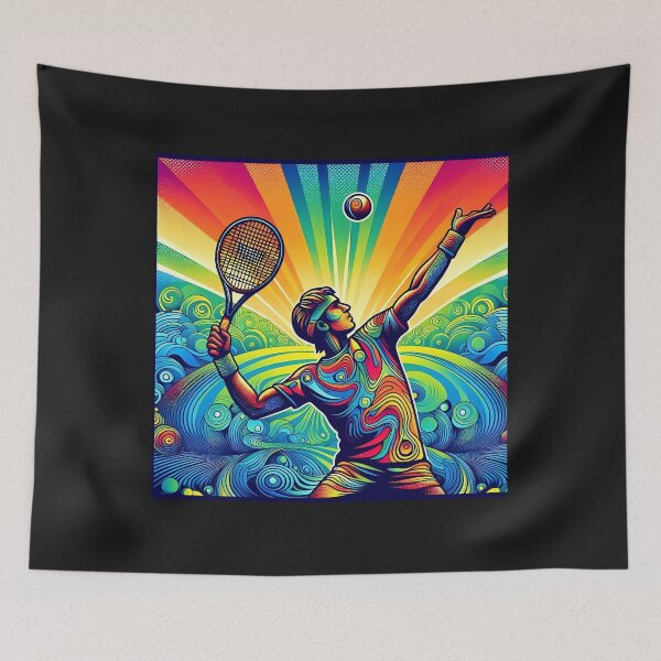 Item preview, Vibrant Tennis Player designed and sold by Indoni.