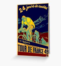 TOUR DE FRANCE; Vintage Bicycle Race Advertisment Greeting Card