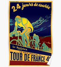 TOUR DE FRANKREICH; Weinlese-Fahrrad-Rennen-Anzeige Poster