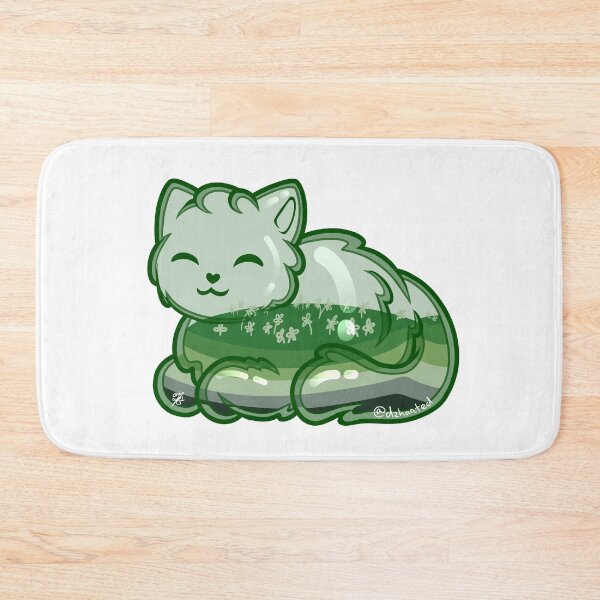 Item preview, Glass Cat Pride (aromantic flag, dark green outline) designed and sold by Dzhart.
