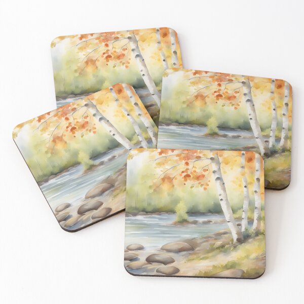 Item preview, Autumn Birch Trees by Creek designed and sold by CalmnessbyChoice.