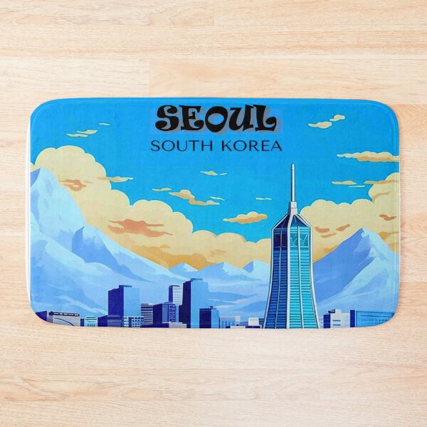 Artikelvorschau, Seoul, Südkorea, Vintage-Reise- und Tourismus-Werbedruck entworfen und verkauft von posterbobs.