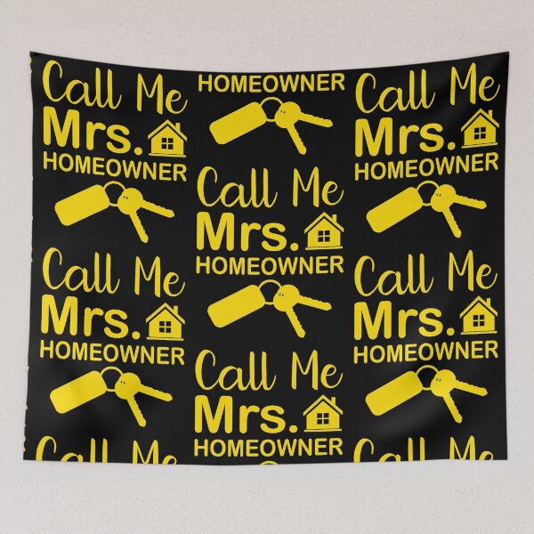 Item preview, Call Me Mrs Homeowner - in yellow designed and sold by EmeraldeaArt.