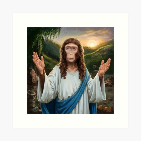Item preview, MONKEY JESUS  designed and sold by ChristianArt6.