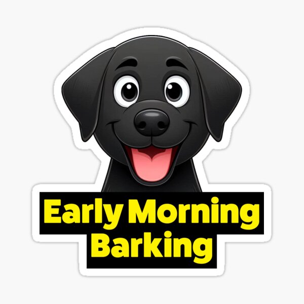 Cartoon Paisley Early Morning Barking Sticker