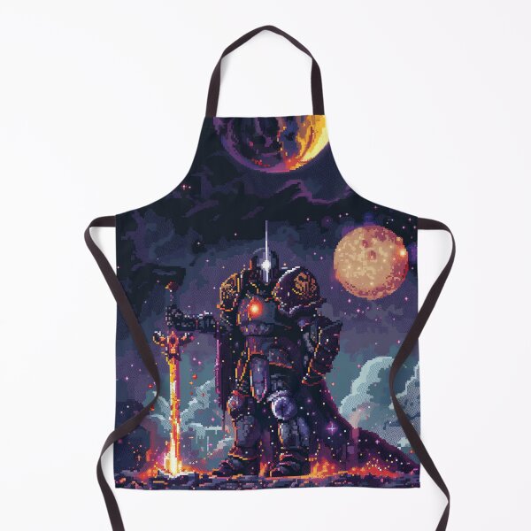 Item preview, Dark Paladin Pixel 8-Bit Space Knight designed and sold by Kaos-Bit.