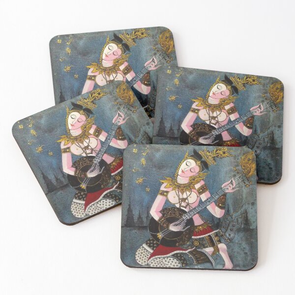 Item preview, Woman with thai musical instruments. designed and sold by ArtistLanna.