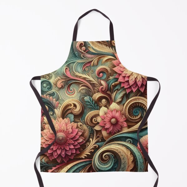 Item preview, Vintage floral patterns psychedelic fractal swirls designed and sold by BlackCatspet1.