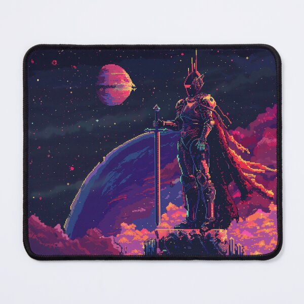 Item preview, Space Knight Pixel Paladin 8-Bit Galaxy designed and sold by Kaos-Bit.