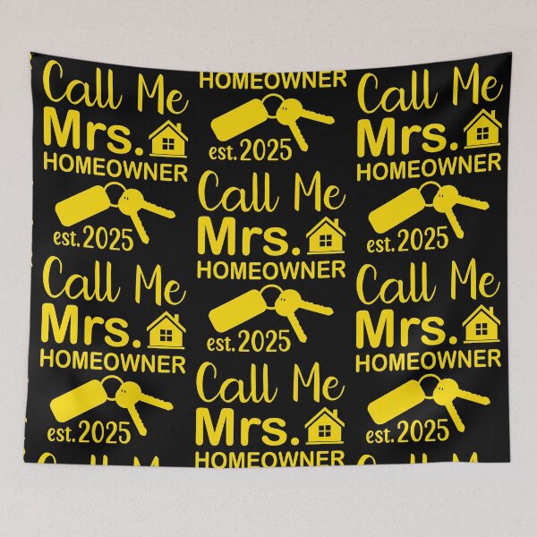 Item preview, Call Me Mrs Homeowner 2025 - in yellow designed and sold by EmeraldeaArt.
