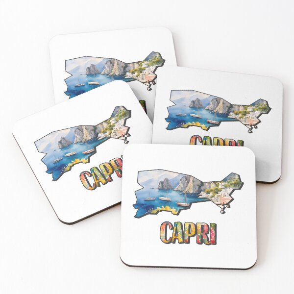 Item preview, Capri Watercolor Map designed and sold by Motivburg.