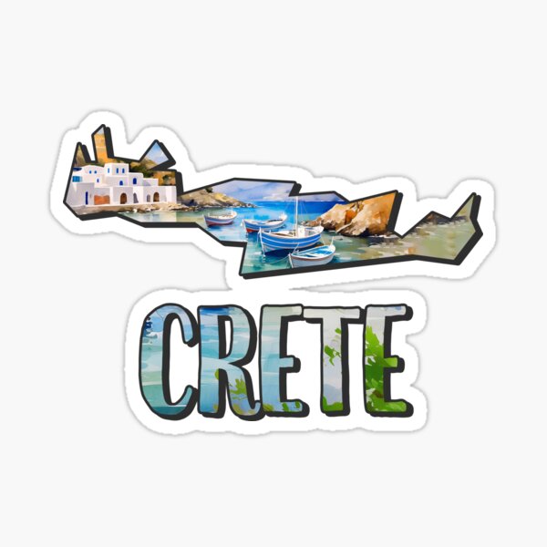Item preview, Crete watercolor map designed and sold by Motivburg.