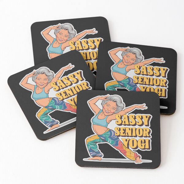 Item preview, ''Sassy Senior Yogi'' Funny Yoga Grandma T-Shirt designed and sold by Witty Shirts.