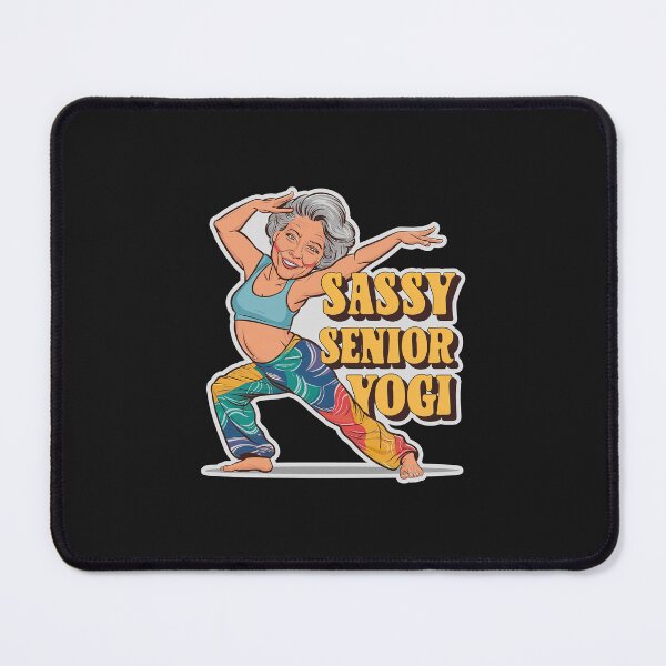 Item preview, ''Sassy Senior Yogi'' Funny Yoga Grandma T-Shirt designed and sold by Witty Shirts.