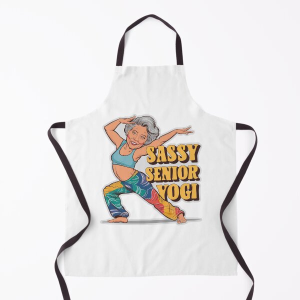 Item preview, ''Sassy Senior Yogi'' Funny Yoga Grandma T-Shirt designed and sold by Witty Shirts.