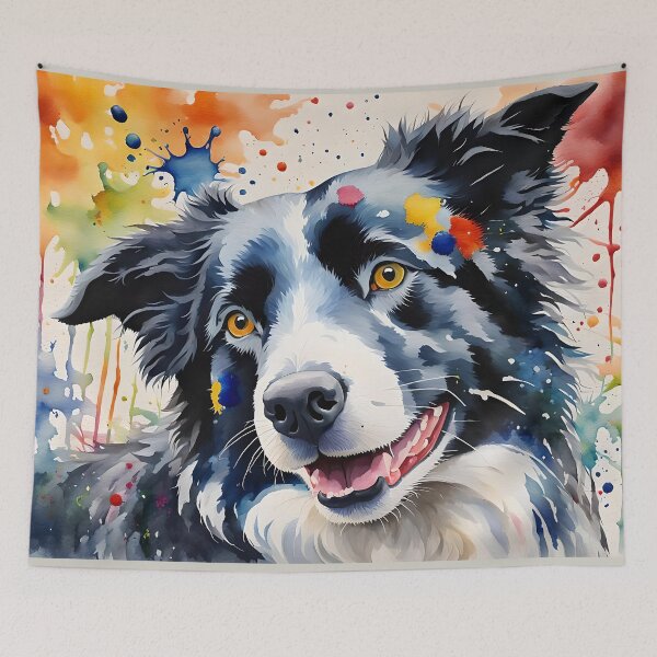 Item preview, Colourful Border Collie - Watercolour style Dogs Art designed and sold by Country-Artist.