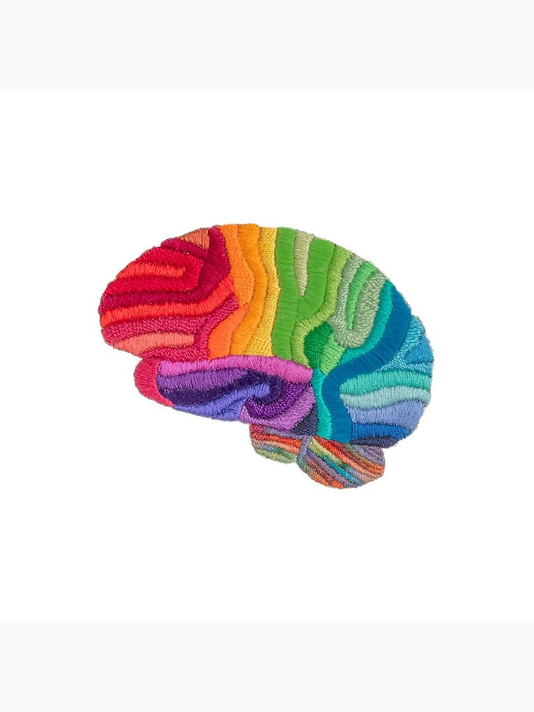 Embroidered Look - Rainbow Brain by Laurabund