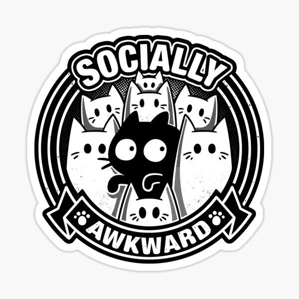 Item preview, Socially Awkward Cat - Funny Kitten Misfit designed and sold by Snouleaf.