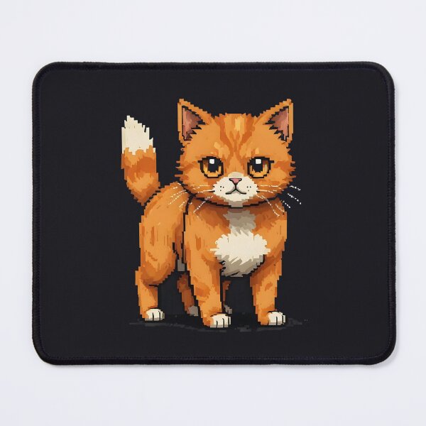 Item preview, Encantador gato jengibre Pixel Art designed and sold by OneCreativeArt.