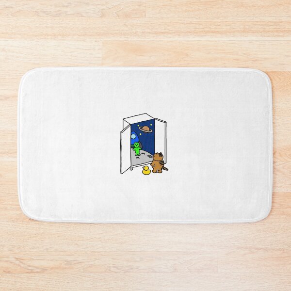 Item preview, a Cat and a Duck looking at the universe through the wardrobe designed and sold by superbaechoo.