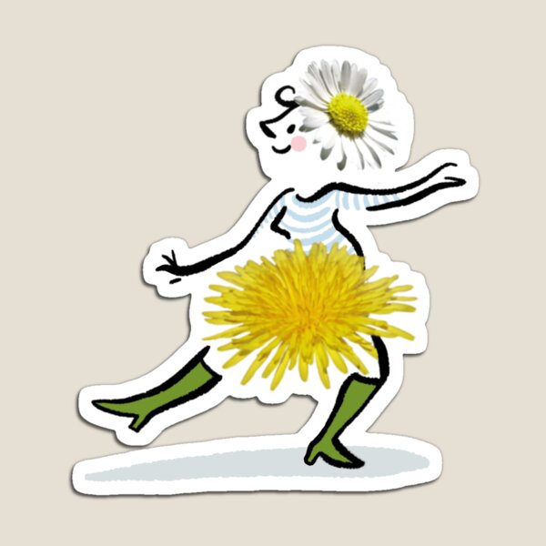 Frau Frühling tanzt Magnet