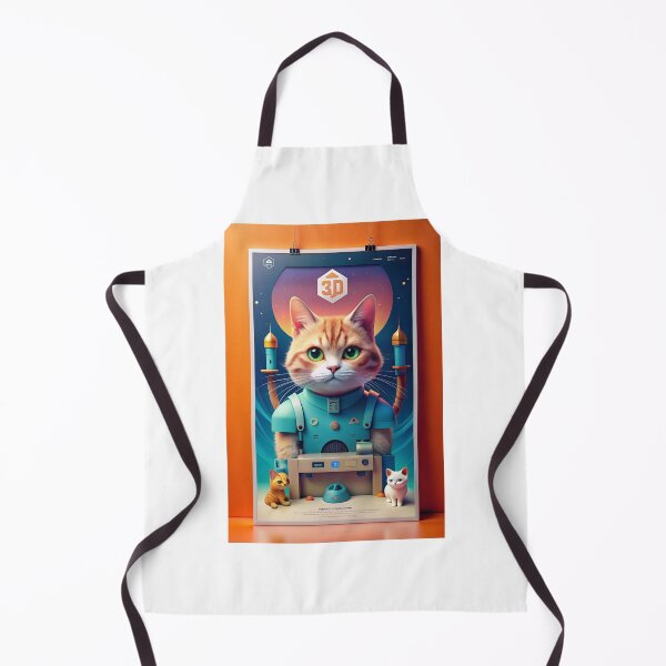 Item preview, a cat is standing next to a robot designed and sold by supakor.
