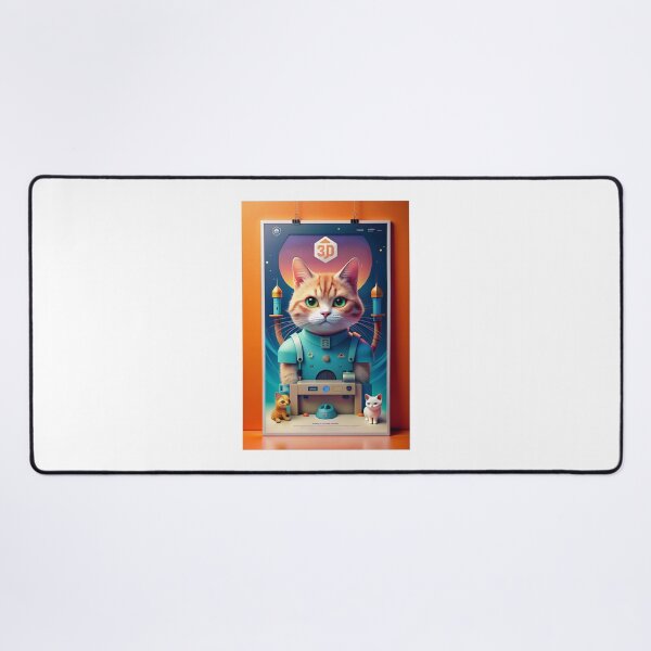 Item preview, a cat is standing next to a robot designed and sold by supakor.
