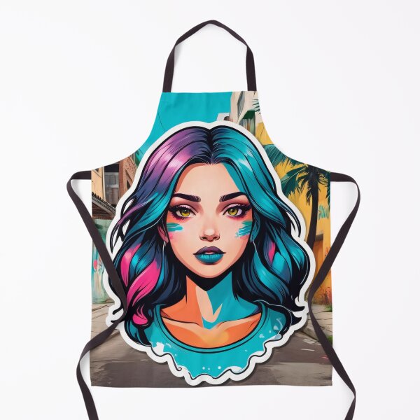 Item preview, Brazilian Punk Girl with Blue and Purple Hair designed and sold by MadnessEnvelope.