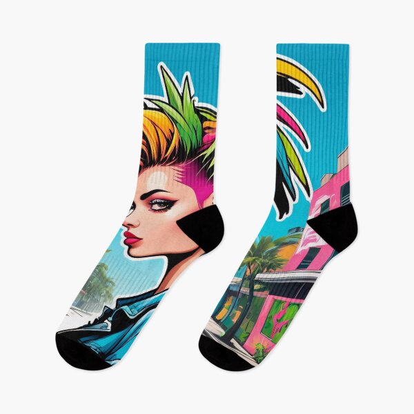 Item preview, Tropical Paradise Summer Alt Punk Girl designed and sold by MadnessEnvelope.