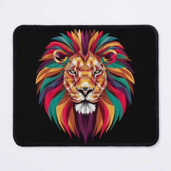 Item preview, lion polygonal colorful designed and sold by 123ks.