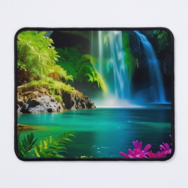 Item preview, Surreal forest colorful waterfall designed and sold by mikaws.