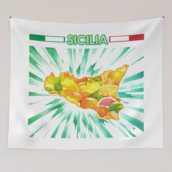 Item preview, Sicilia agrumi e bandiera Italiana - Sicily Citrus Fruits and Italian colors designed and sold by miskaralise.