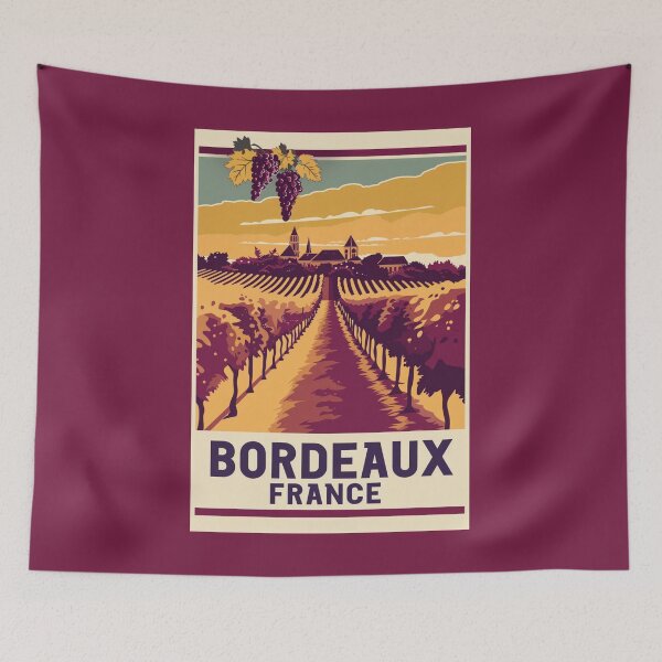 Item preview, A Vintage Travel Illustration of Bordeaux - France designed and sold by GoodOldVintage.