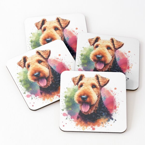 Item preview, A beautiful colorful Airedale Terrier dog designed and sold by Marcoshop10.