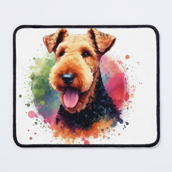 Item preview, A beautiful colorful Airedale Terrier dog designed and sold by Marcoshop10.