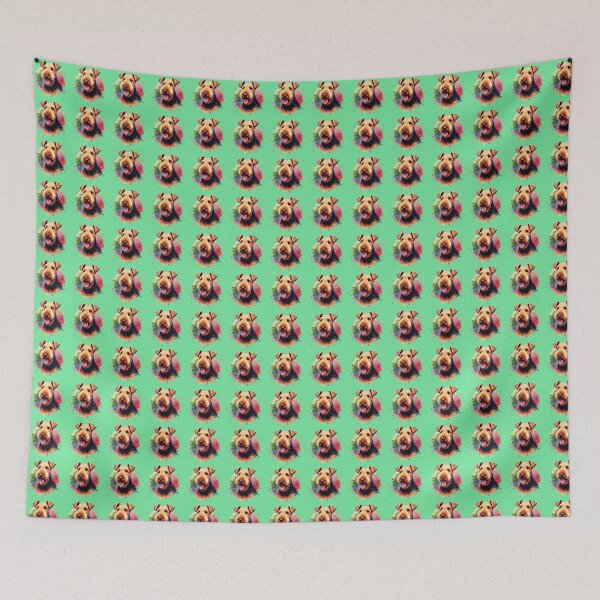 Item preview, A beautiful colorful Airedale Terrier dog designed and sold by Marcoshop10.