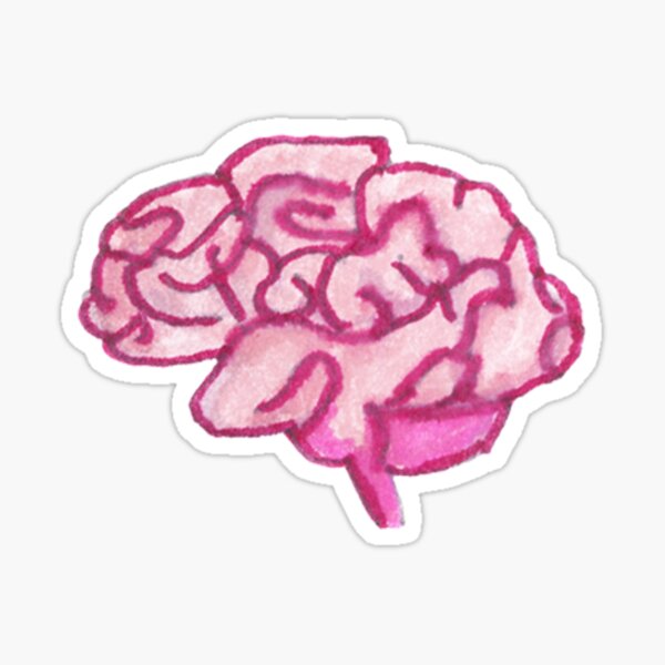 Doodle Brain Sticker Sticker