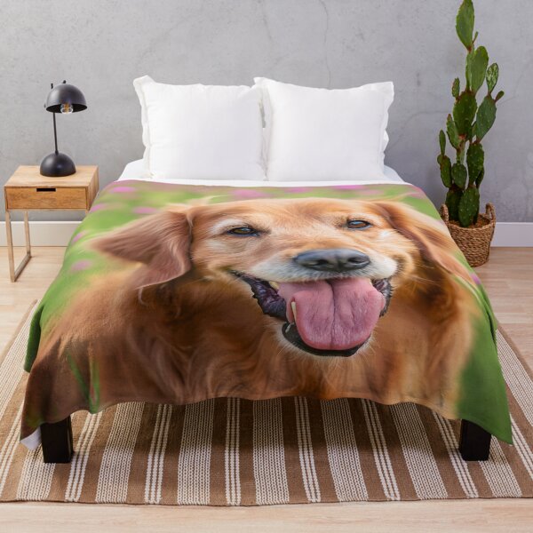 Item preview, Golden retriever pet dog photography, smile on his face, portrait designed and sold by PictureUp.