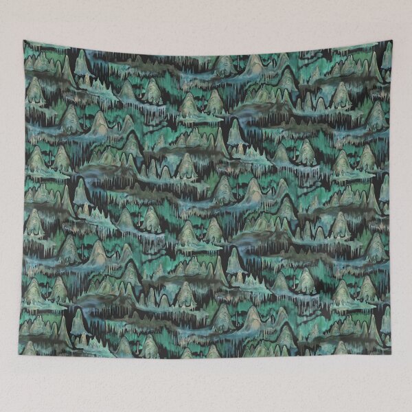 Item preview, Cave Exploration in Underground Cavern in Shades of Blue and Green designed and sold by vinpauld.