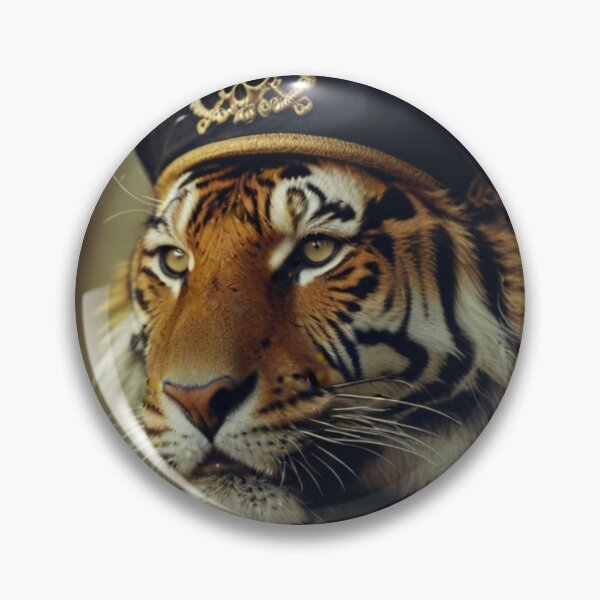 Item preview, pirate tiger portrait designed and sold by mikaws.