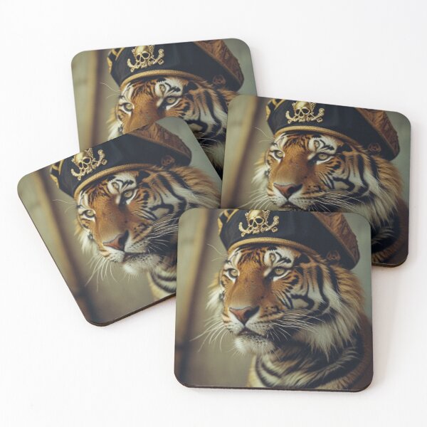 Item preview, pirate tiger portrait designed and sold by mikaws.