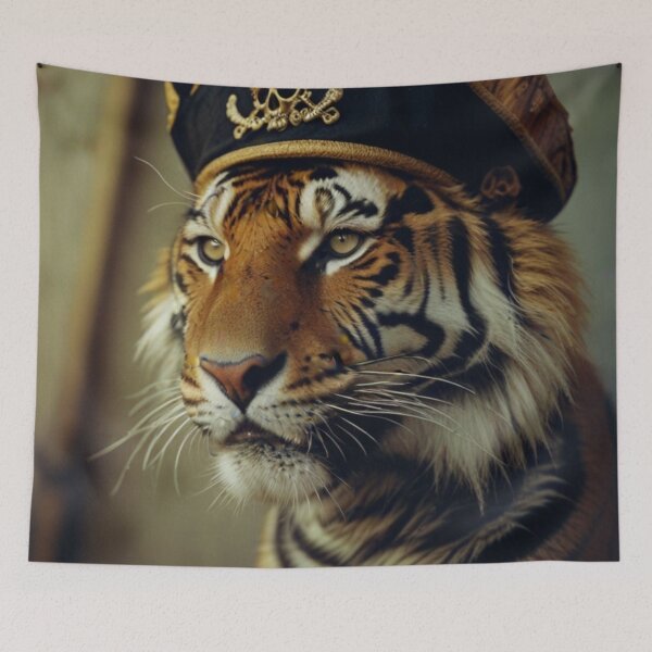Item preview, pirate tiger portrait designed and sold by mikaws.