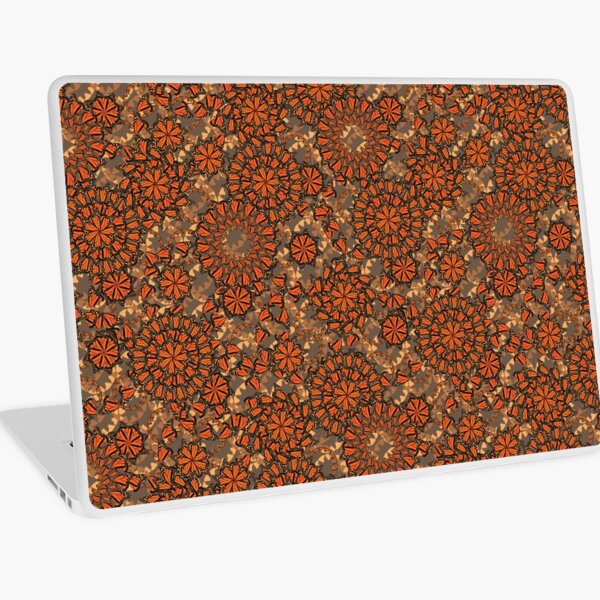 Mariposa Paisley B in Chocolate & Orange Laptop Skin