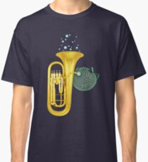 Puffer Fish Playing Tuba Classic T-Shirt