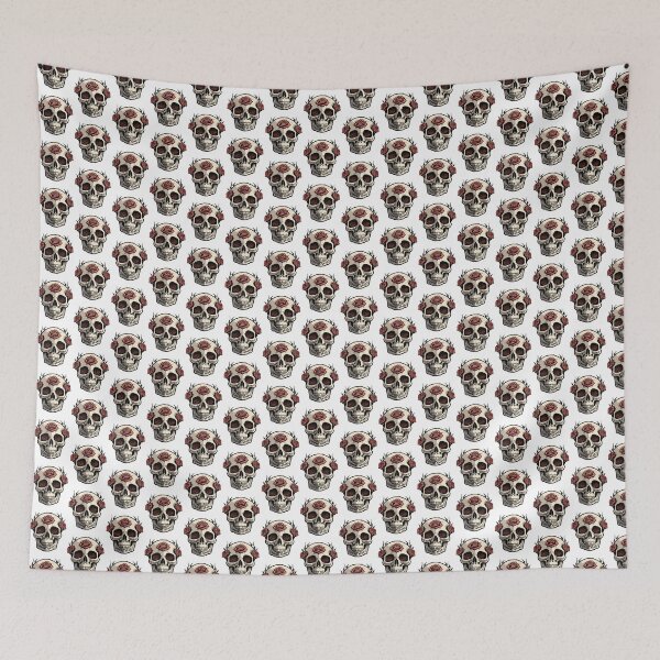 Item preview, Skull and rose, cool gothic style design with roses designed and sold by URBAN LEADS.