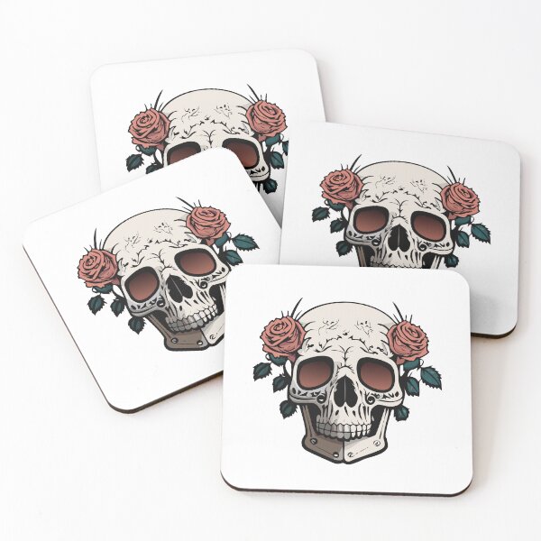 Item preview, Skull and rose, cool gothic style design with roses designed and sold by URBAN LEADS.