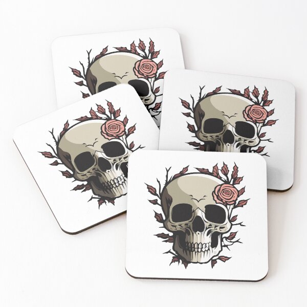 Item preview, Skull and rose, cool gothic style design with roses designed and sold by URBAN LEADS.
